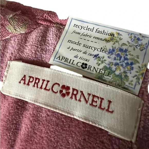 April Cornell Floral Cotton Robe With Matching Slippers NWT - Picture 4 of 4